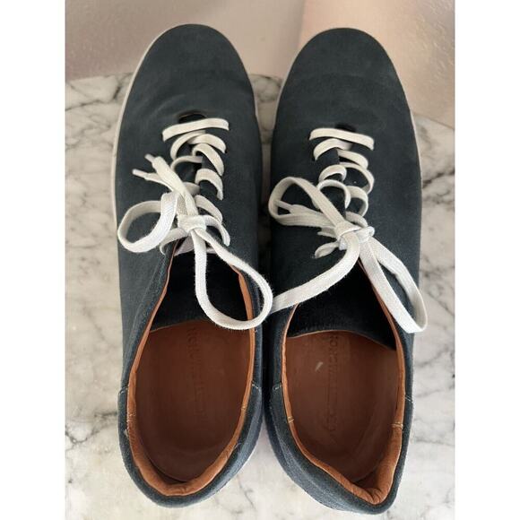 Beckett Simonon Sneakers Mens Size 13 Blue Suede Lace Up Shoes Geller Trainers - Picture 5 of 7